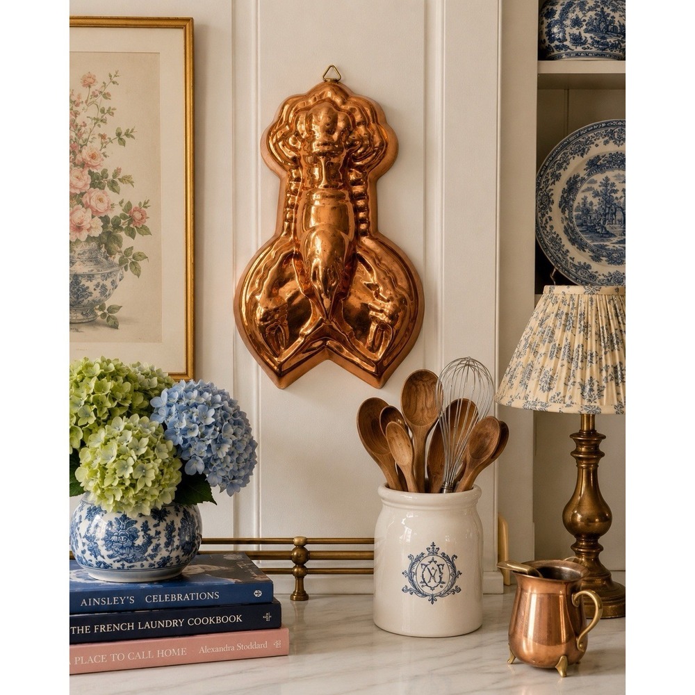 Vintage Copper Mold Lobster Wall Art Nautical Cottagecore Golden Girls Decor